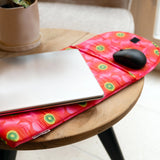 Puffy Floral Laptop Sleeve Pink