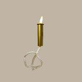 Candle Flame Bottle Light with Wick - Gold
