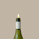 Candle Flame Bottle Light with Wick - Gold
