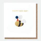 Happy Bee Day Mini Poms - Card