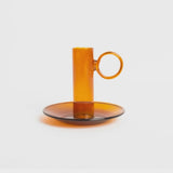 Amber Crystal Candle Holder