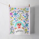 Calm Your Tits Grumpy Angel Dish Towel
