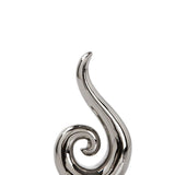 Ceramic Koru - Silver 13cm