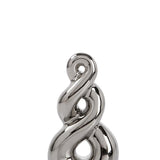 Ceramic External Knot Koru - Silver 12.5cm