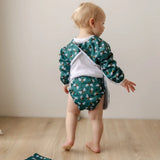 Sleeved Bib - Bees & Leaves