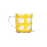 Ceramic Mug - Yellow Gingham