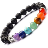 Rainbow Chakra & Tree of Life Bracelet