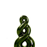 Ceramic Eternal Knot Koru - Green 12.5cm