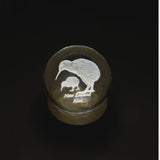 NZ Kiwi Light Up Laser Design Glass Ball