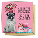 Calorie Counter Pug - Card