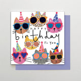 Birthday Cat Faces - Birthday Card
