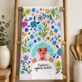 Calm Your Tits Grumpy Angel Dish Towel