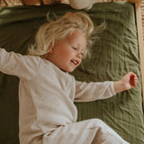 Organic Fitted Cot Sheet - Olive