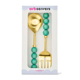 Orb Salad Server - Emerald