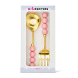 Orb Salad Server - Light Pink