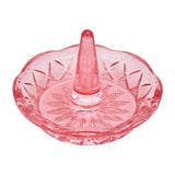 Ring Holder Glass Luxe Round - Pink