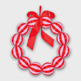 Xmas Baubles Wreath - Light Pink & Red