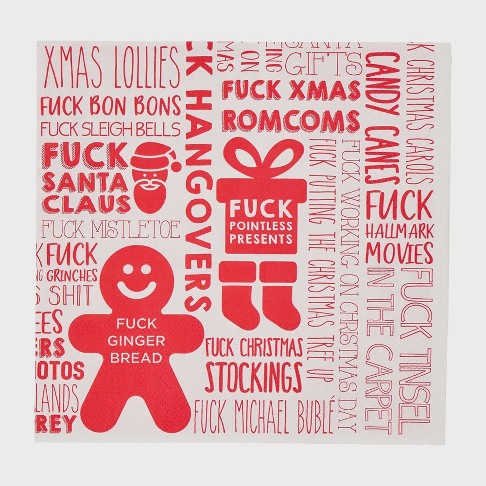 F word Paper Napkins Christmas 