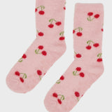 Socks Fuzzy Bedsocks - Cherry