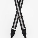 Bag Strap - Black & Silver Stripe