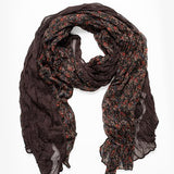 Chocolate Floral Scarf