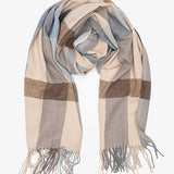 Check Scarf - Taupe & Soft Blues