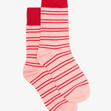 Striped Socks / Pink & Red