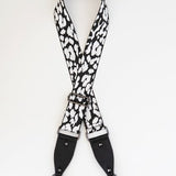 Bag Strap - Black & White Leopard