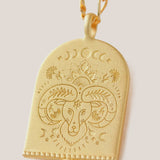 Aries Zodiac Necklace - Gold
