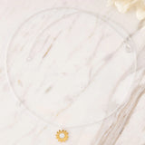 Blossoming Sunflower Two Tone Necklace