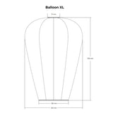 Outdoor LED Solar Lantern - Balloon XL - Sage Green Lace