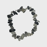 Blk Tourmaline In Quartz Chip Bracelet