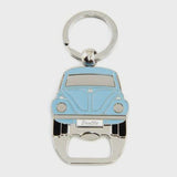 VW Beetle Key Ring With Bottle Opener - Blue