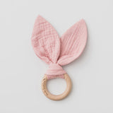 Organic Bunny Ears Teether - Blush