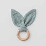 Organic Bunny Ears Teether - Sage