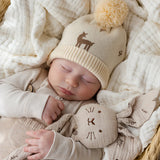 Knitted Beanie Woodlands with pompom