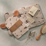 Bear Wash Glove Woodlands with Tangerine ears