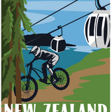 Tea Towel - Mountain Bike & Gondola