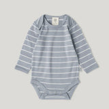 Merino Bodysuit - Periwinkle Stripe