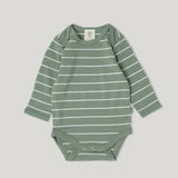 Merino Bodysuit - Sage Stripe