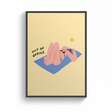 Out Of Office - A3 Poster Framed