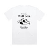 Craft Beer - Bottoms Up - Tee - White