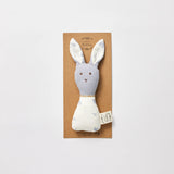 Organic Muslin Bunny Rattle - Enchanted Garden + Frost Blue