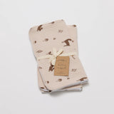 Organic Muslin Burp Cloth - Set of 2 - Woodlands