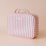 Rosé Pinstripe Cosmetic Bag