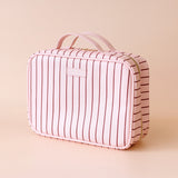 Rosé Pinstripe Cosmetic Bag