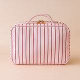 Rosé Pinstripe Cosmetic Bag