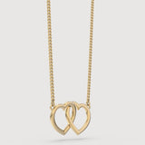 Connected Hearts 18K Gold plated Necklace