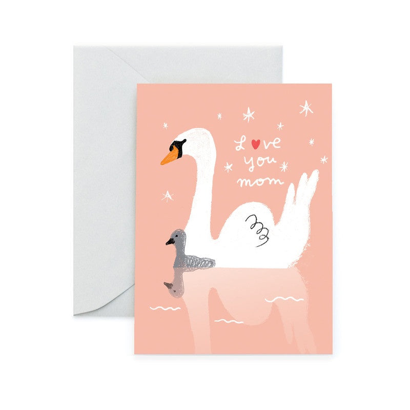 Greeting Card - Swan Mum