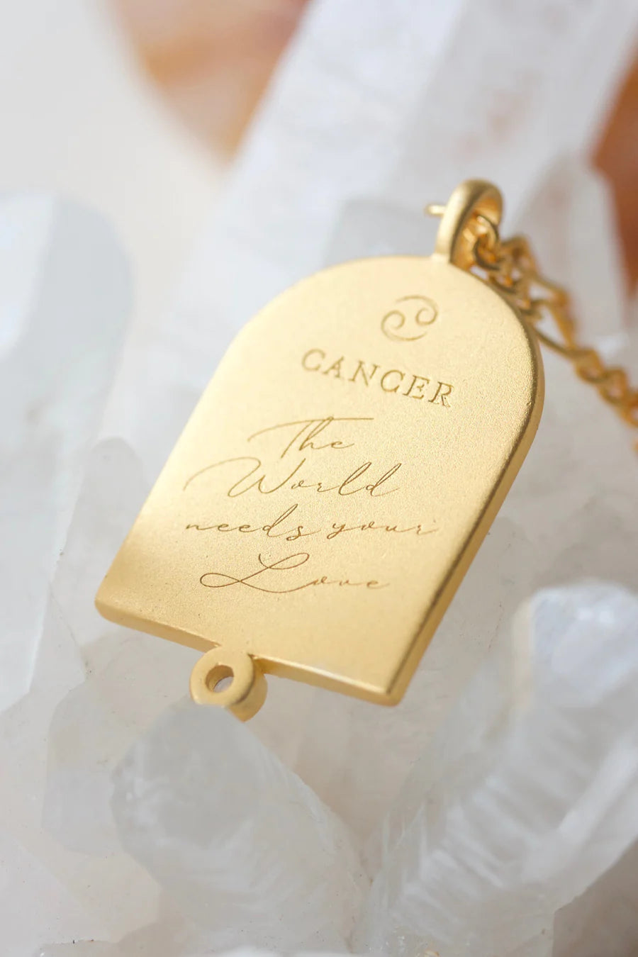 Cancer Zodiac Necklace - Gold
